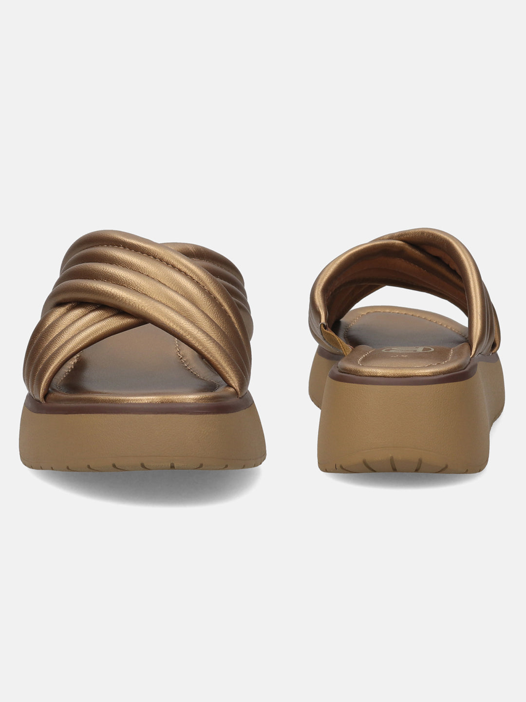 BAGATT Kya Metallics Premium Leather Flatform sandals