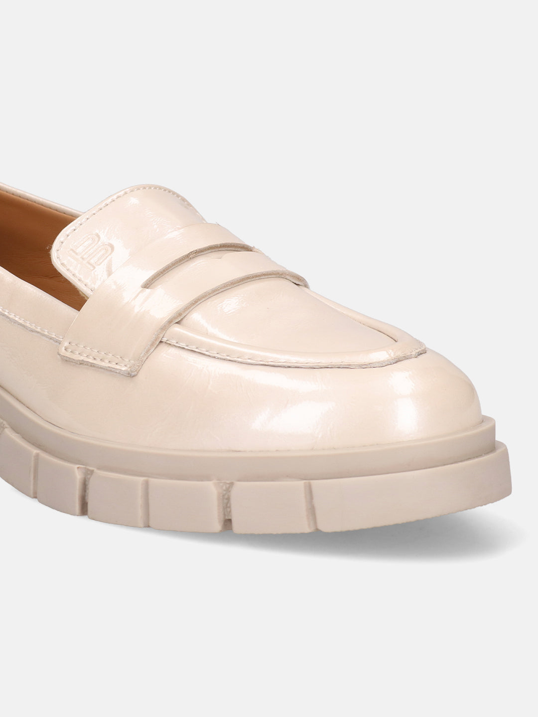 BAGATT Fiona Offwhite Premium Leather Loafers Slip-Ons