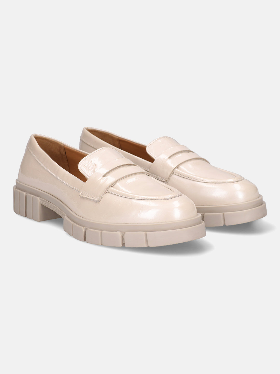 BAGATT Fiona Offwhite Premium Leather Loafers Slip-Ons