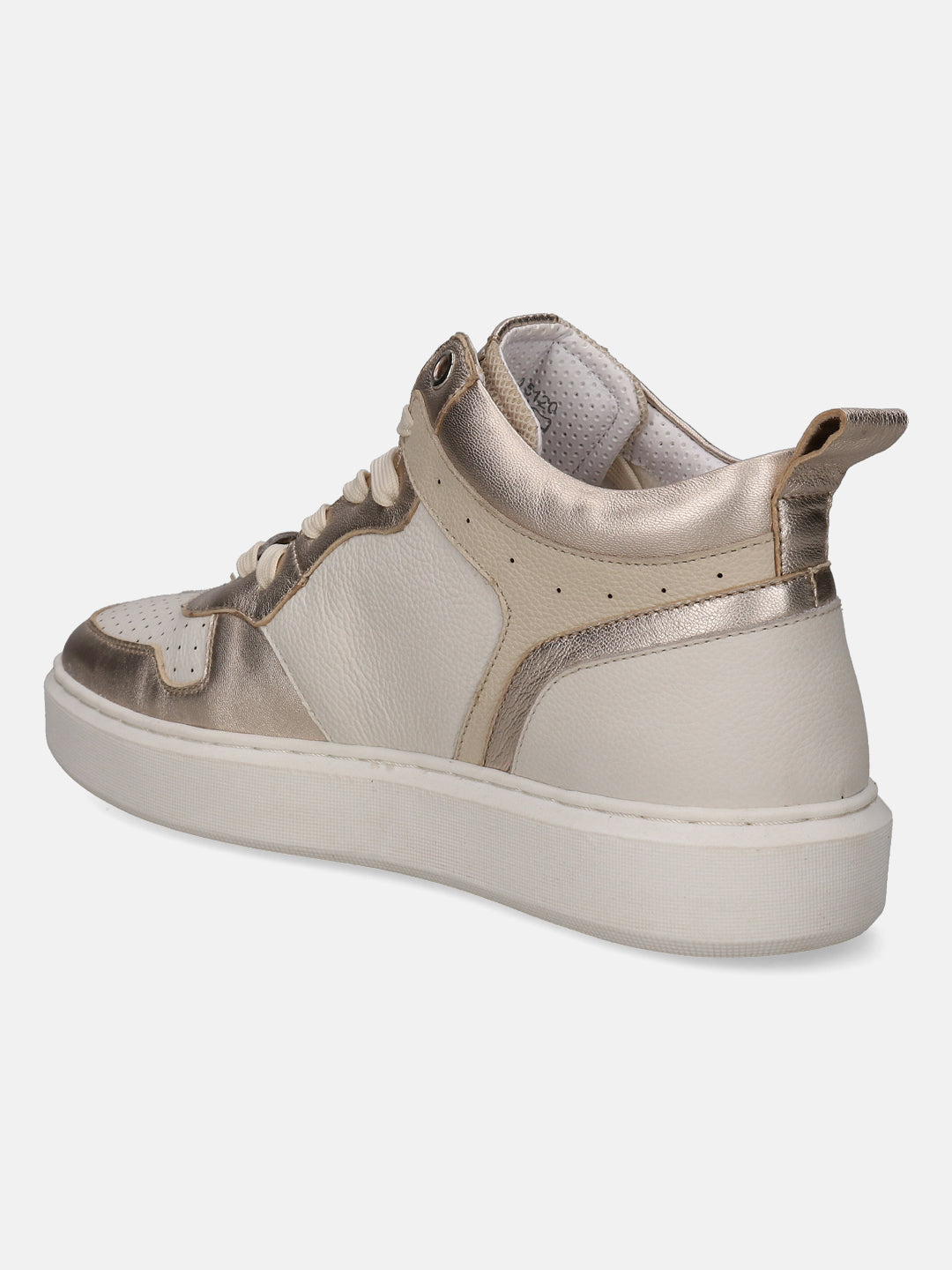BAGATT Gina Gold Premium Leather High Top Sneakers