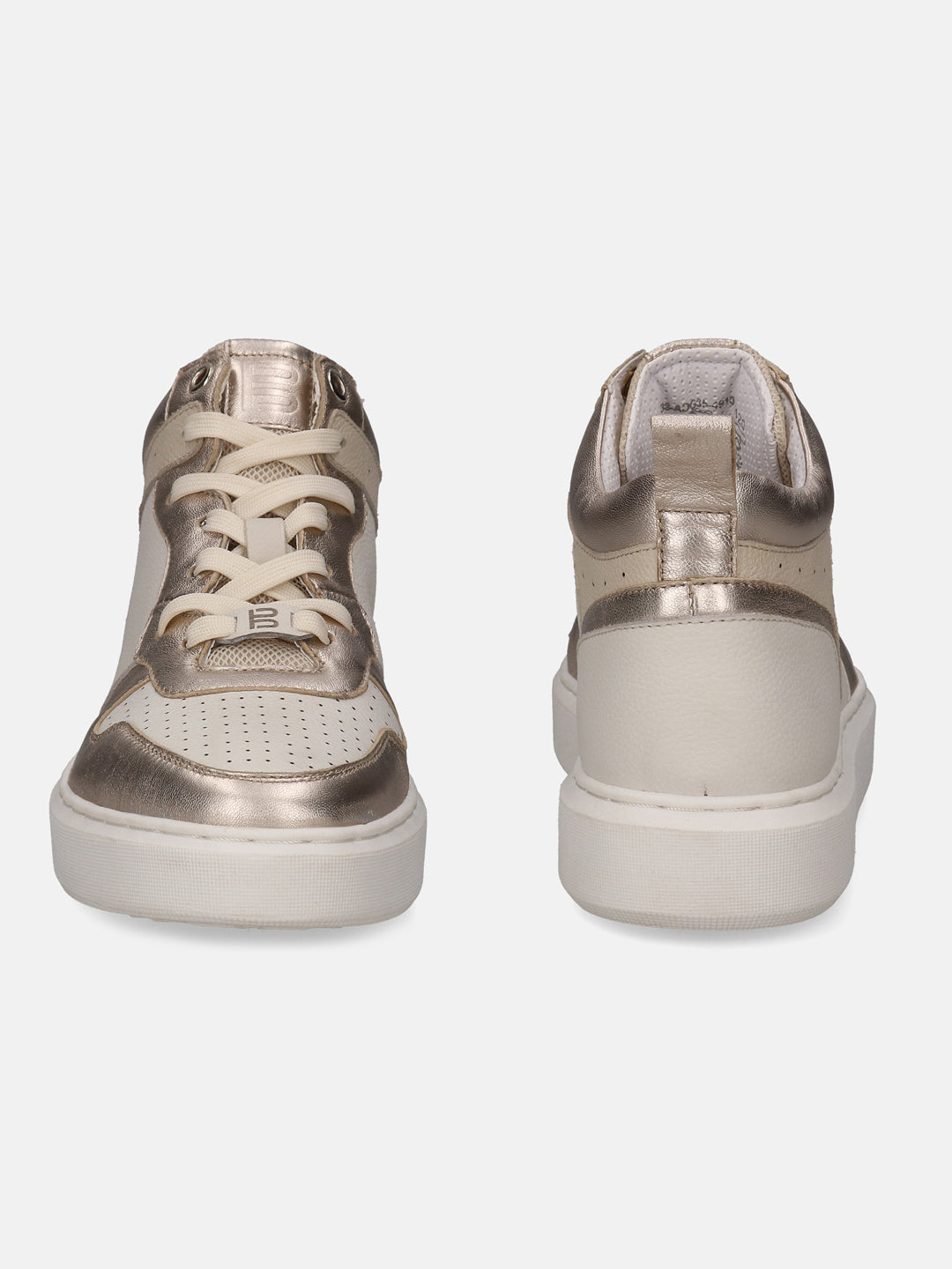 BAGATT Gina Gold Premium Leather High Top Sneakers