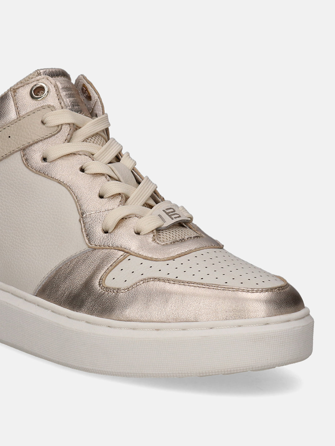 BAGATT Gina Gold Premium Leather High Top Sneakers