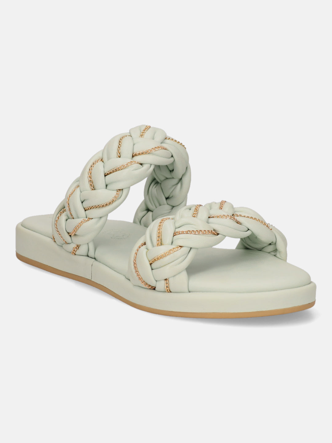 BAGATT Ravenna Light Blue Premium Leather Flatform Sandals