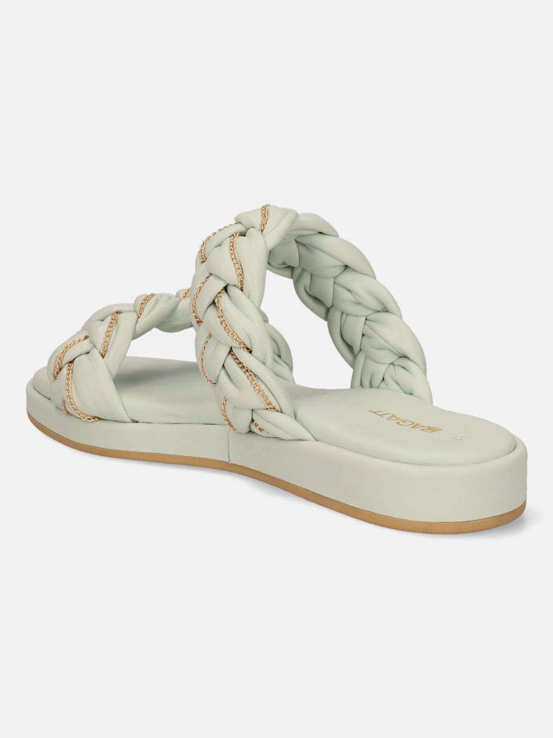 BAGATT Ravenna Light Blue Premium Leather Flatform Sandals