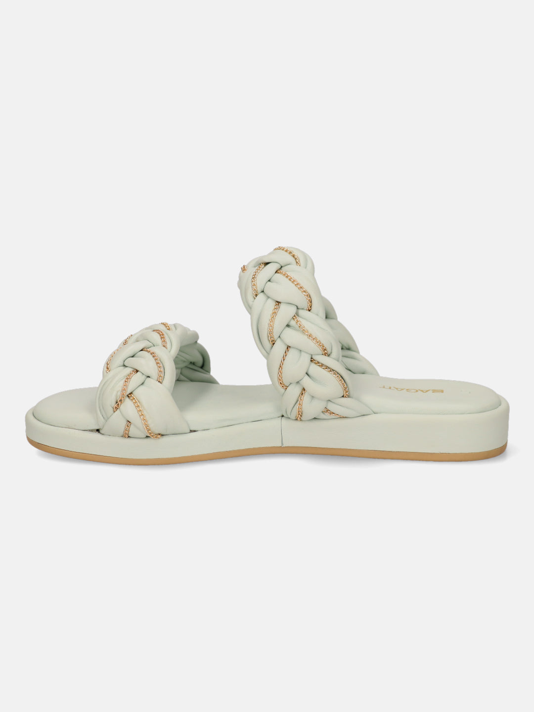BAGATT Ravenna Light Blue Premium Leather Flatform Sandals
