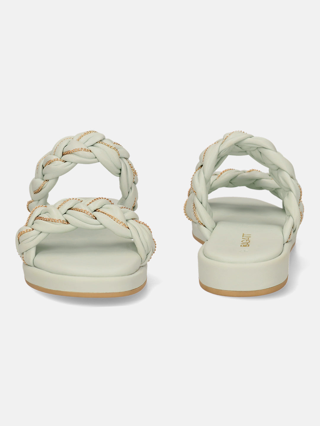 BAGATT Ravenna Light Blue Premium Leather Flatform Sandals