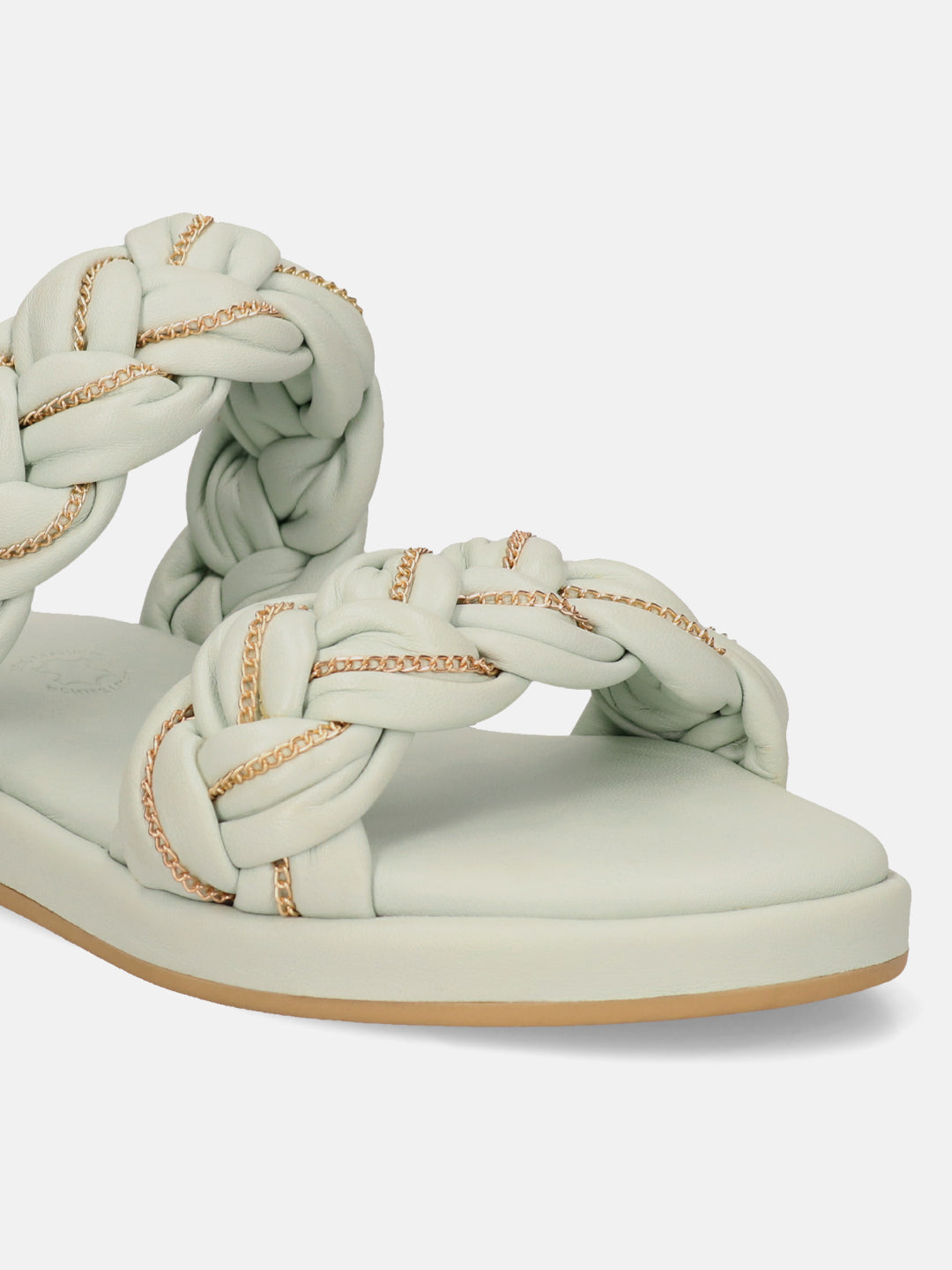 BAGATT Ravenna Light Blue Premium Leather Flatform Sandals