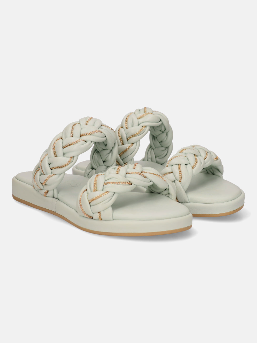 BAGATT Ravenna Light Blue Premium Leather Flatform Sandals