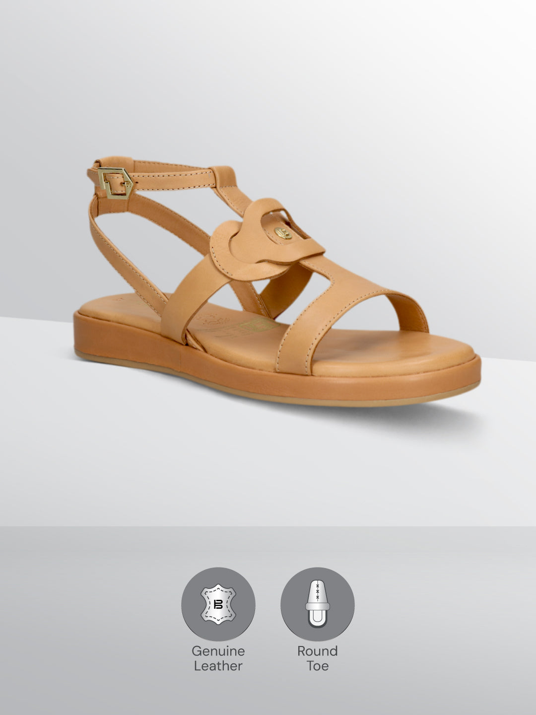 TT.BAGATT Ravenna Cognac Premium Leather Ankle Strap