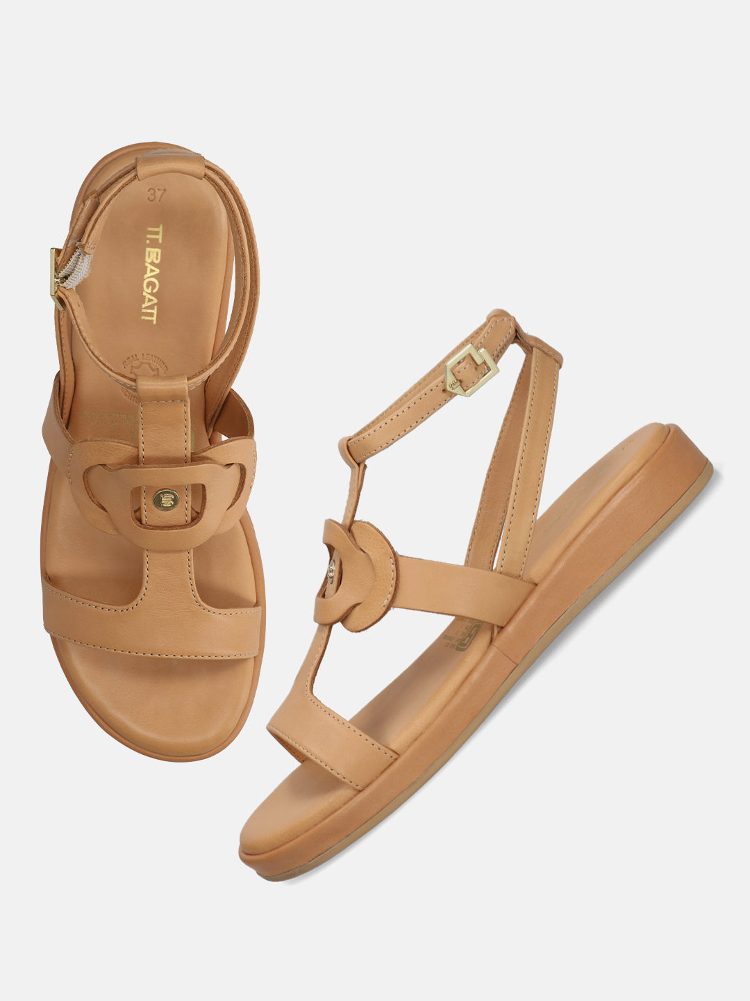 TT.BAGATT Ravenna Cognac Premium Leather Ankle Strap