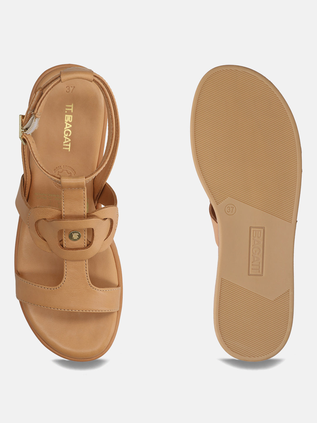 TT.BAGATT Ravenna Cognac Premium Leather Ankle Strap