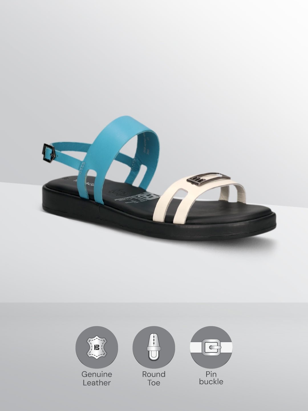 TT.BAGATT Ravenna Blue Premium Leather Slingback