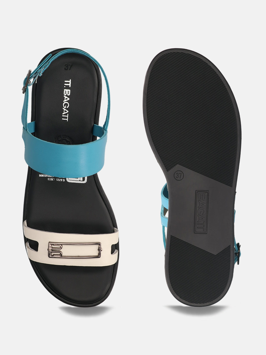 TT.BAGATT Ravenna Blue Premium Leather Slingback