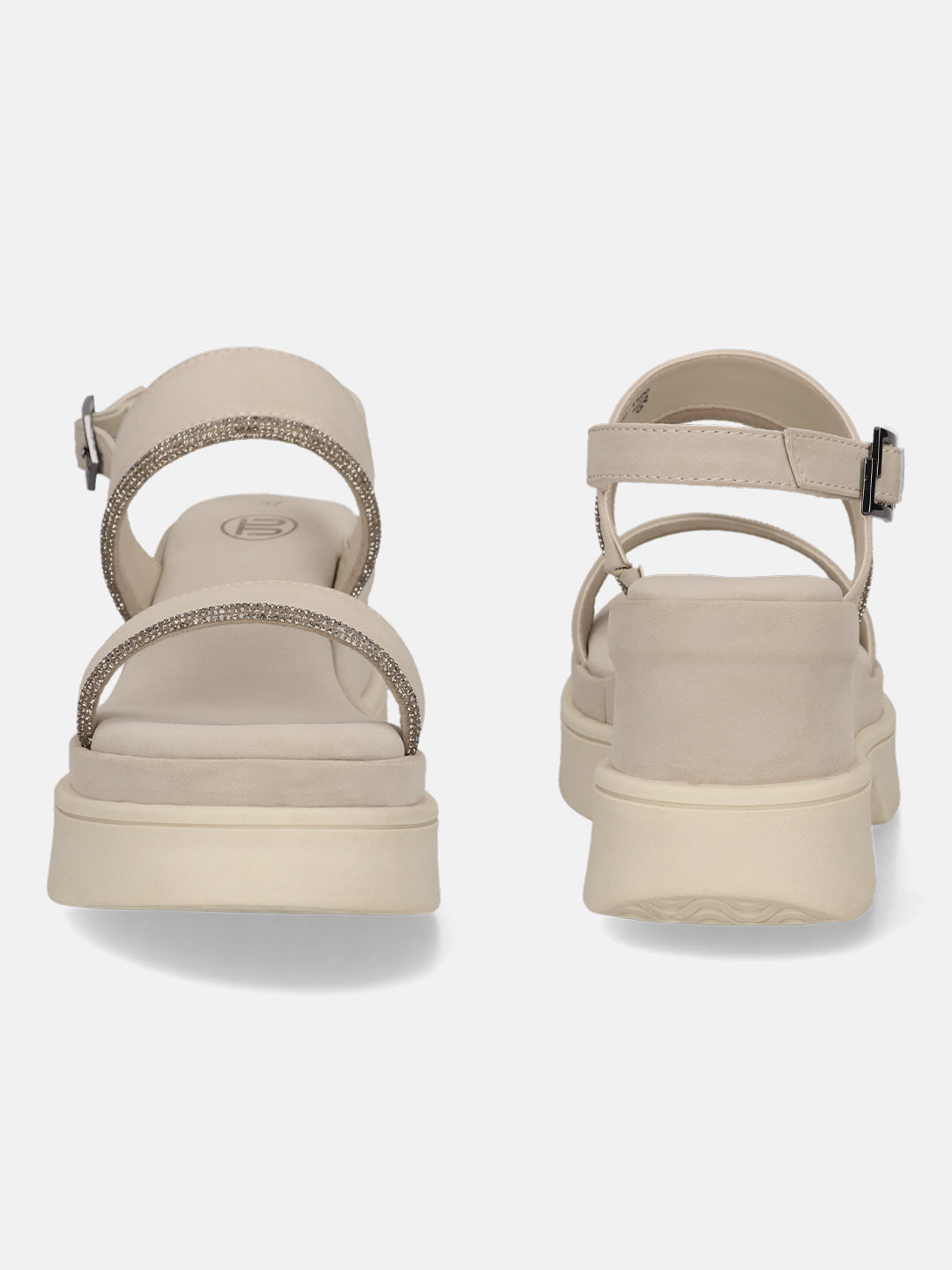 BAGATT Taupe Back Strap Heels
