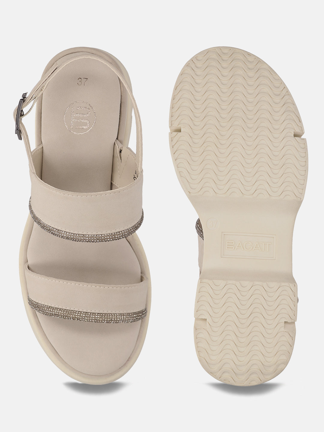 BAGATT Taupe Back Strap Heels
