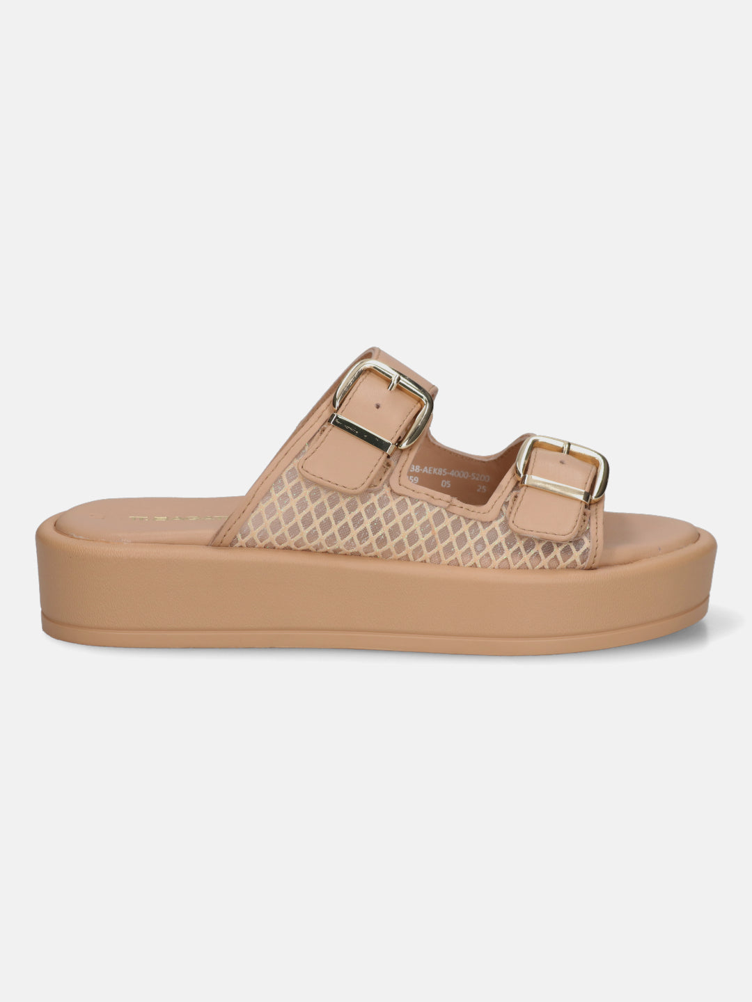 TT.BAGATT Hanoi Beige Premium Leather Flatform Sandals