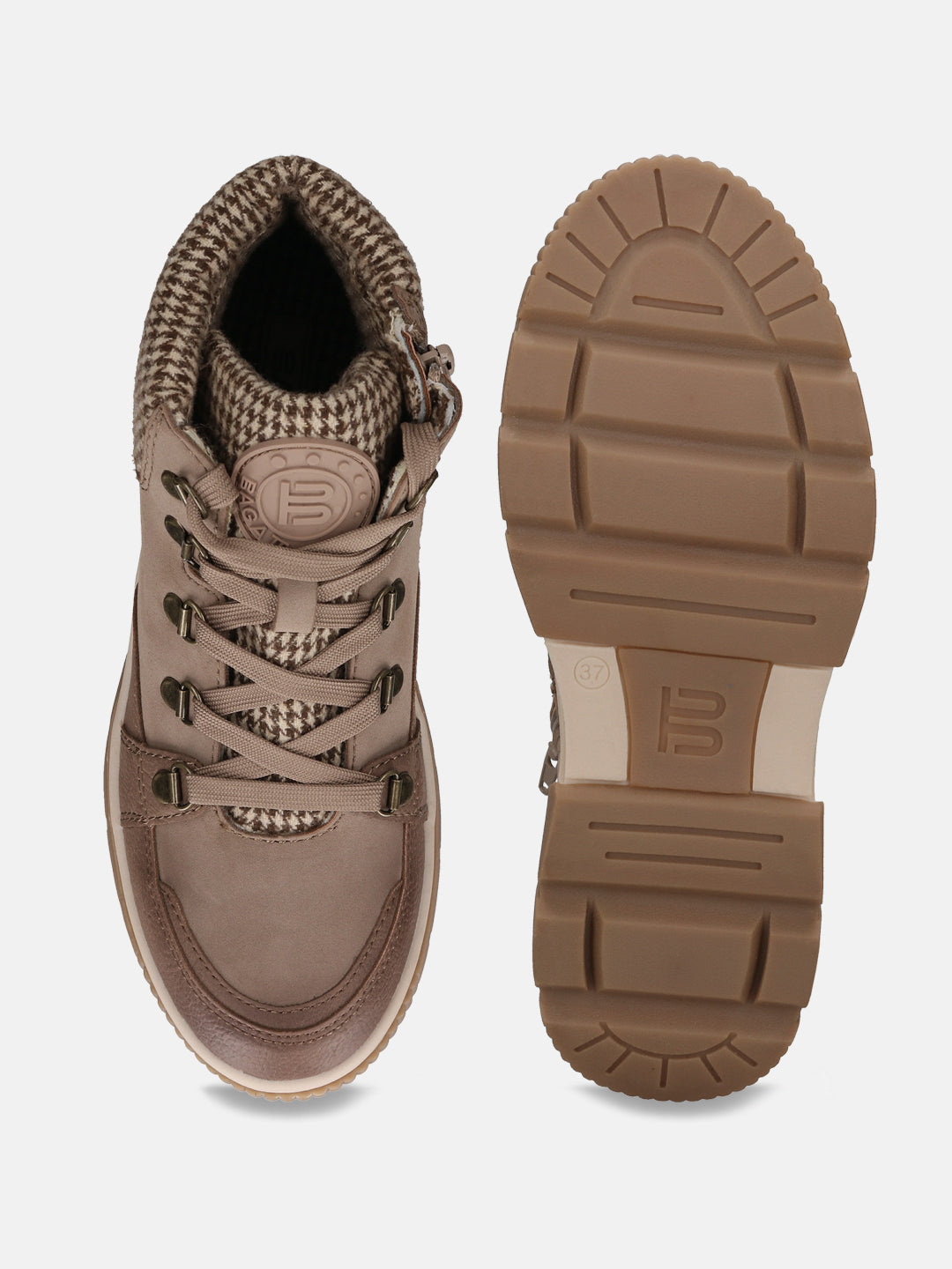 BAGATT Molfetta Taupe High Top Sneakers