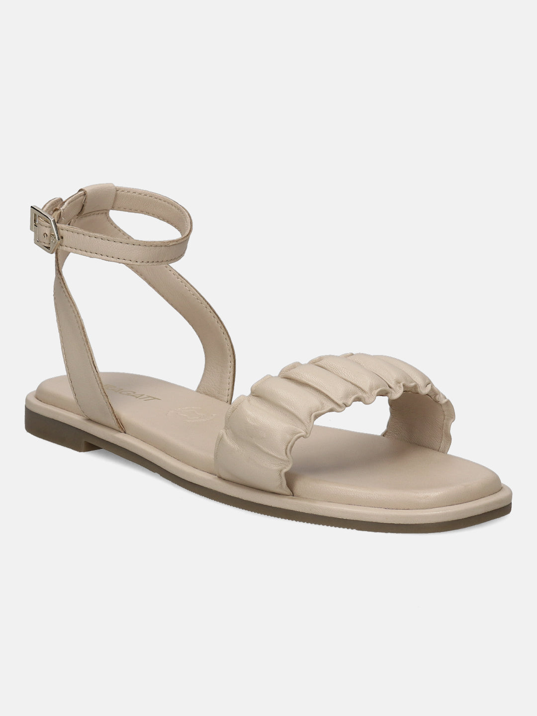 BAGATT Flower Beige Premium Leather Ankle Strap