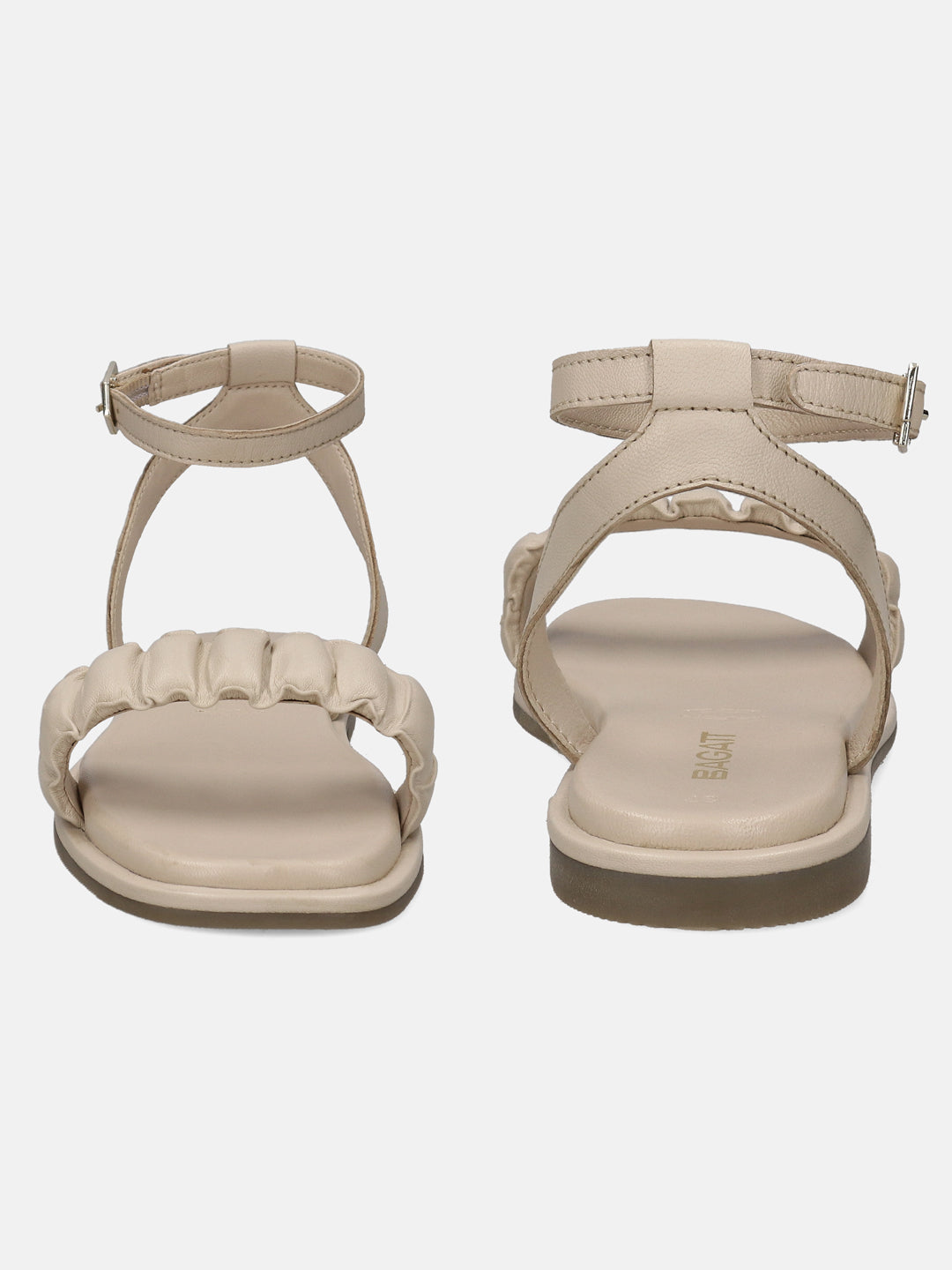 BAGATT Flower Beige Premium Leather Ankle Strap