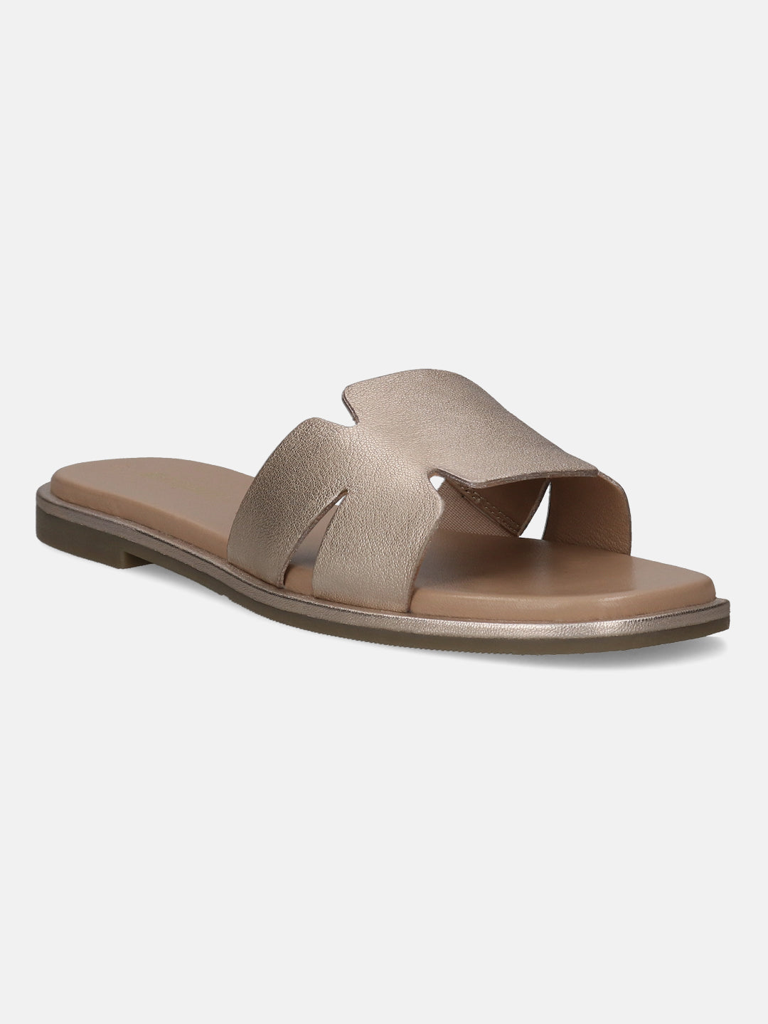 BAGATT Flower Gold Premium Leather Mules