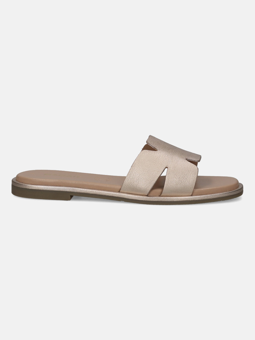 BAGATT Flower Gold Premium Leather Mules