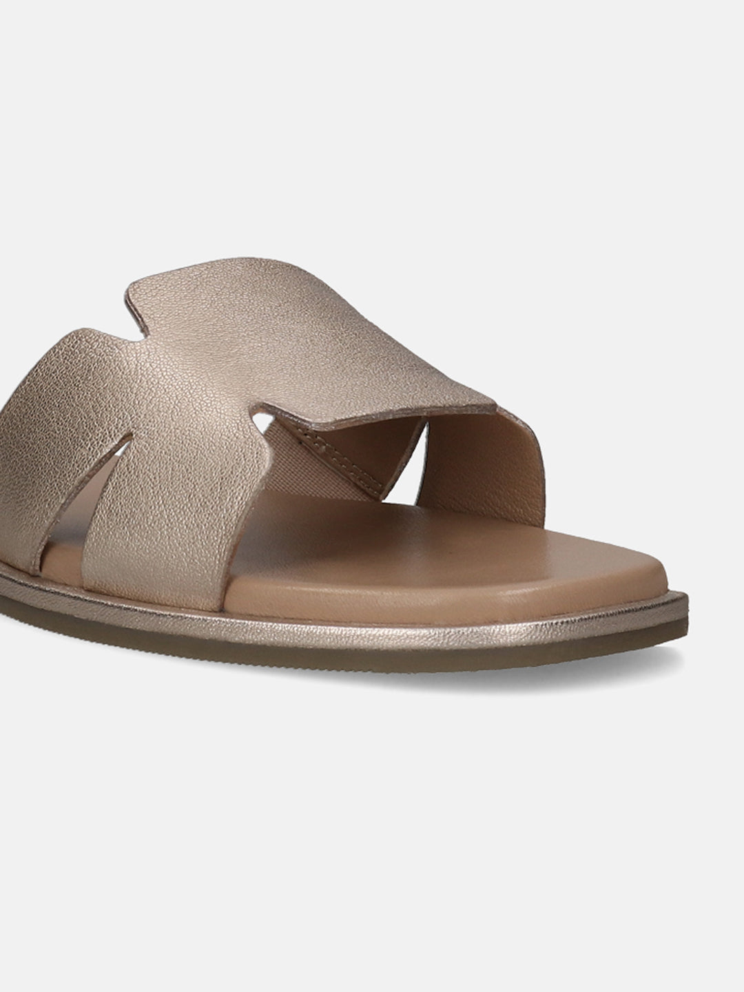 BAGATT Flower Gold Premium Leather Mules
