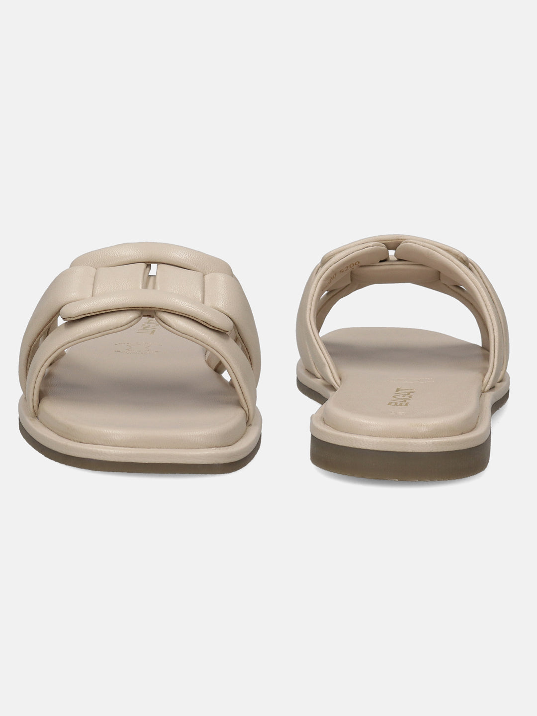 BAGATT Flower Beige Premium Leather Mules