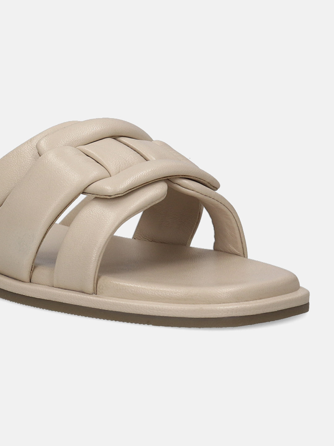 BAGATT Flower Beige Premium Leather Mules