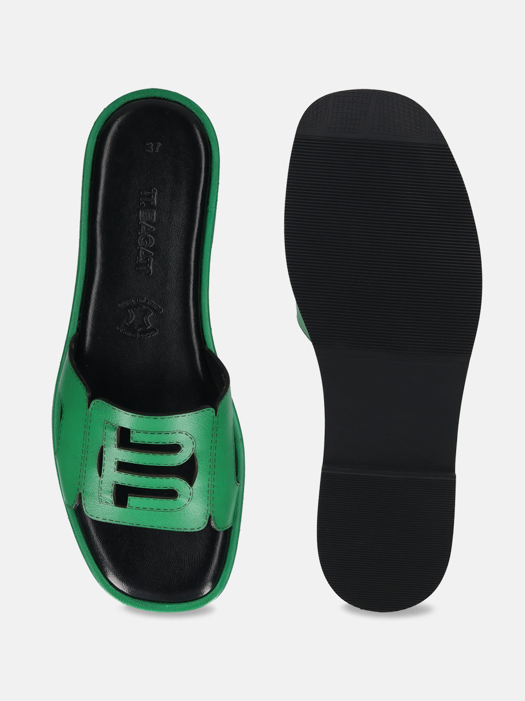 BAGATT Green Premium Leather Sandals