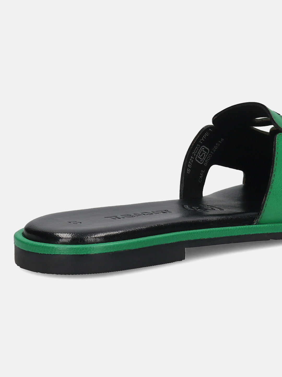 TT.BAGATT Flower Green Premium Leather Mules