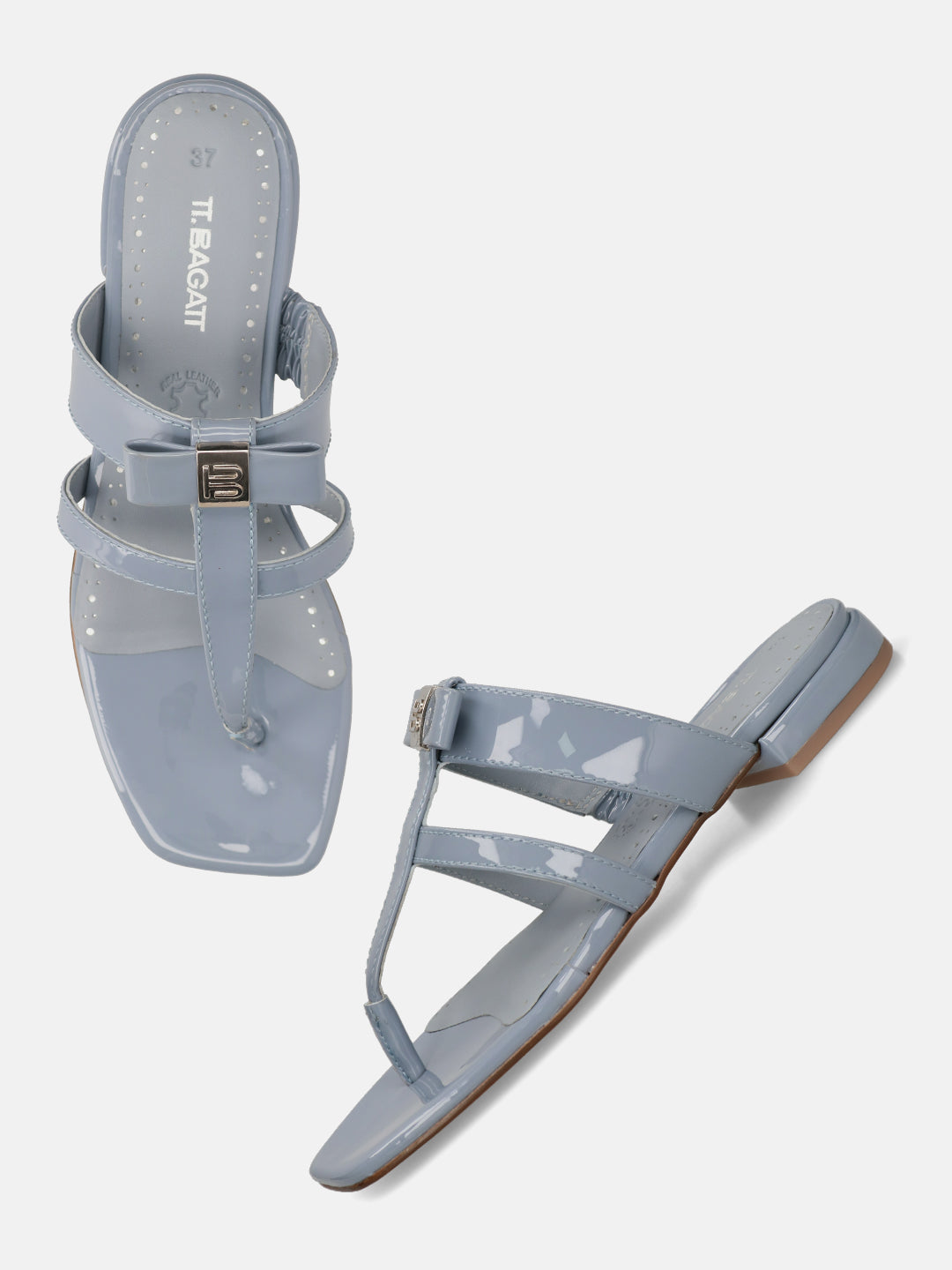 TT.BAGATT Glaze light blue Premium Leather Flat Sandals