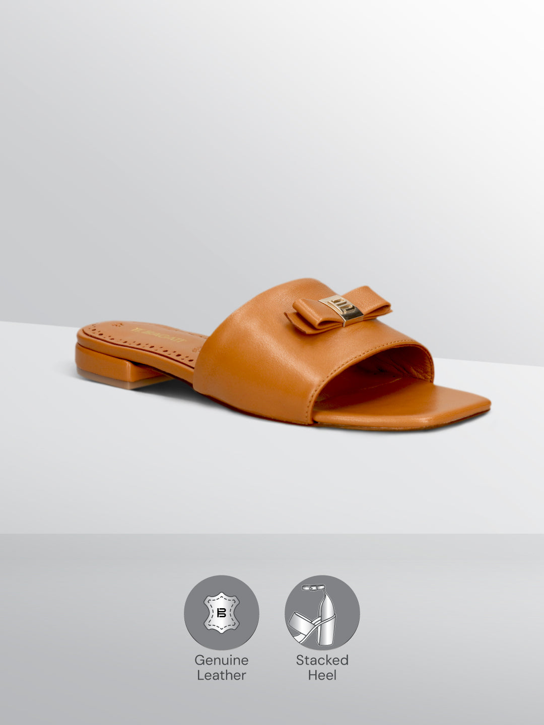 TT.BAGATT Glaze Cognac Premium Leather Mules