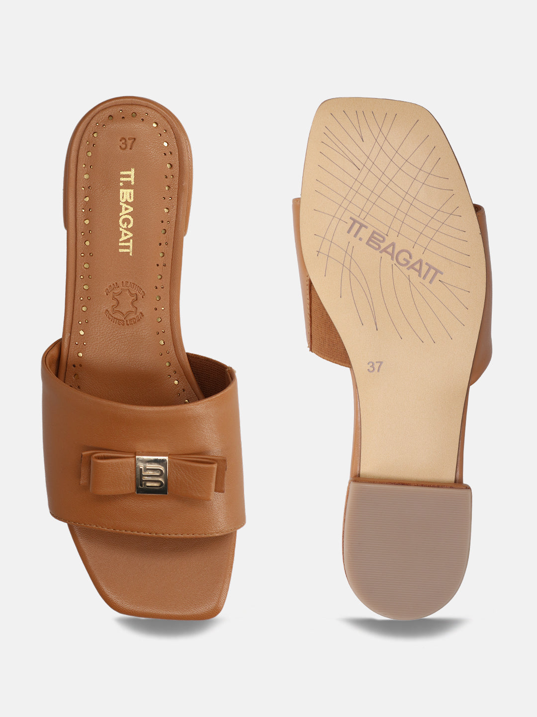 TT.BAGATT Glaze Cognac Premium Leather Mules