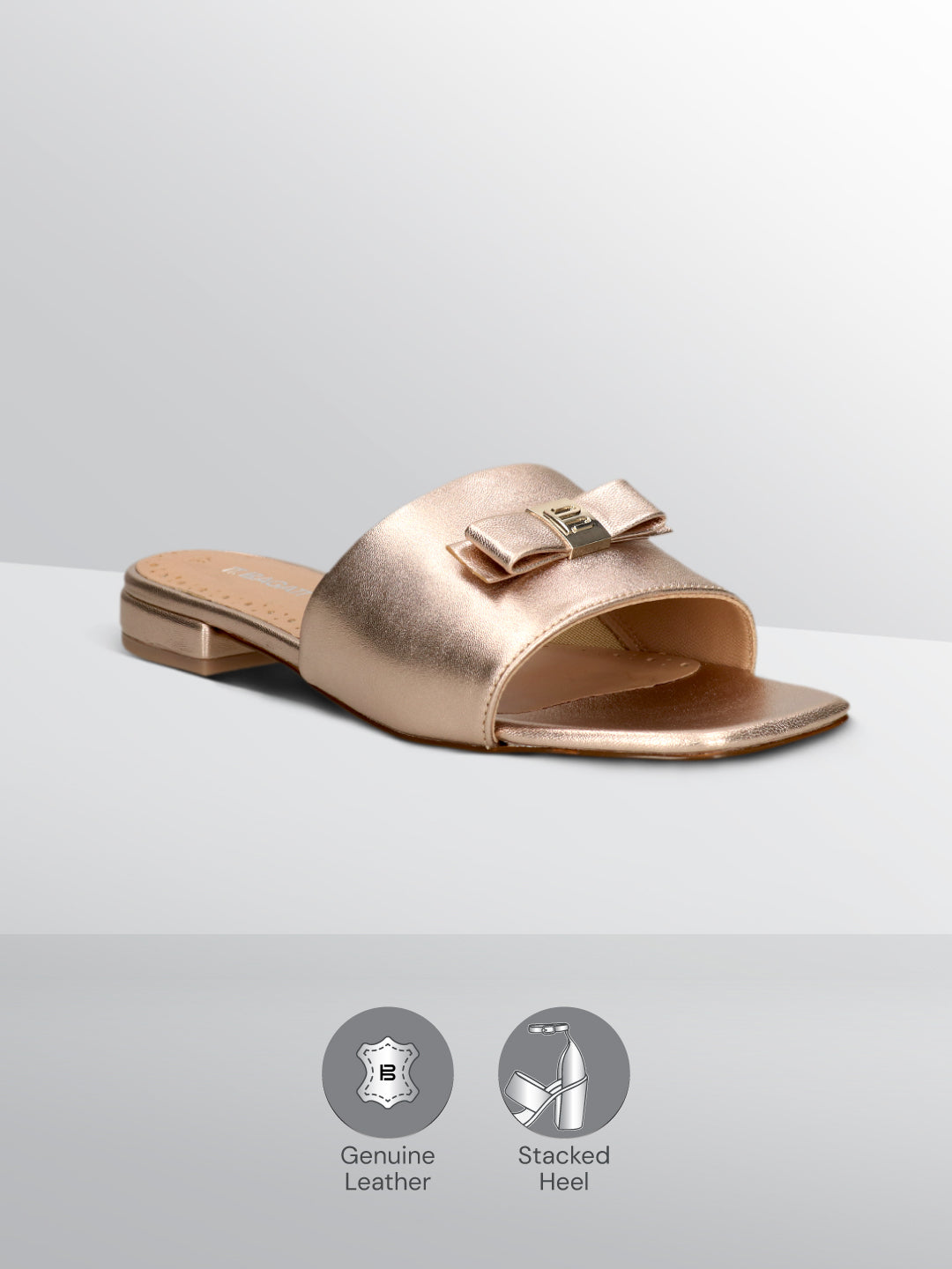 TT.BAGATT Glaze Metallics Premium Leather Mules