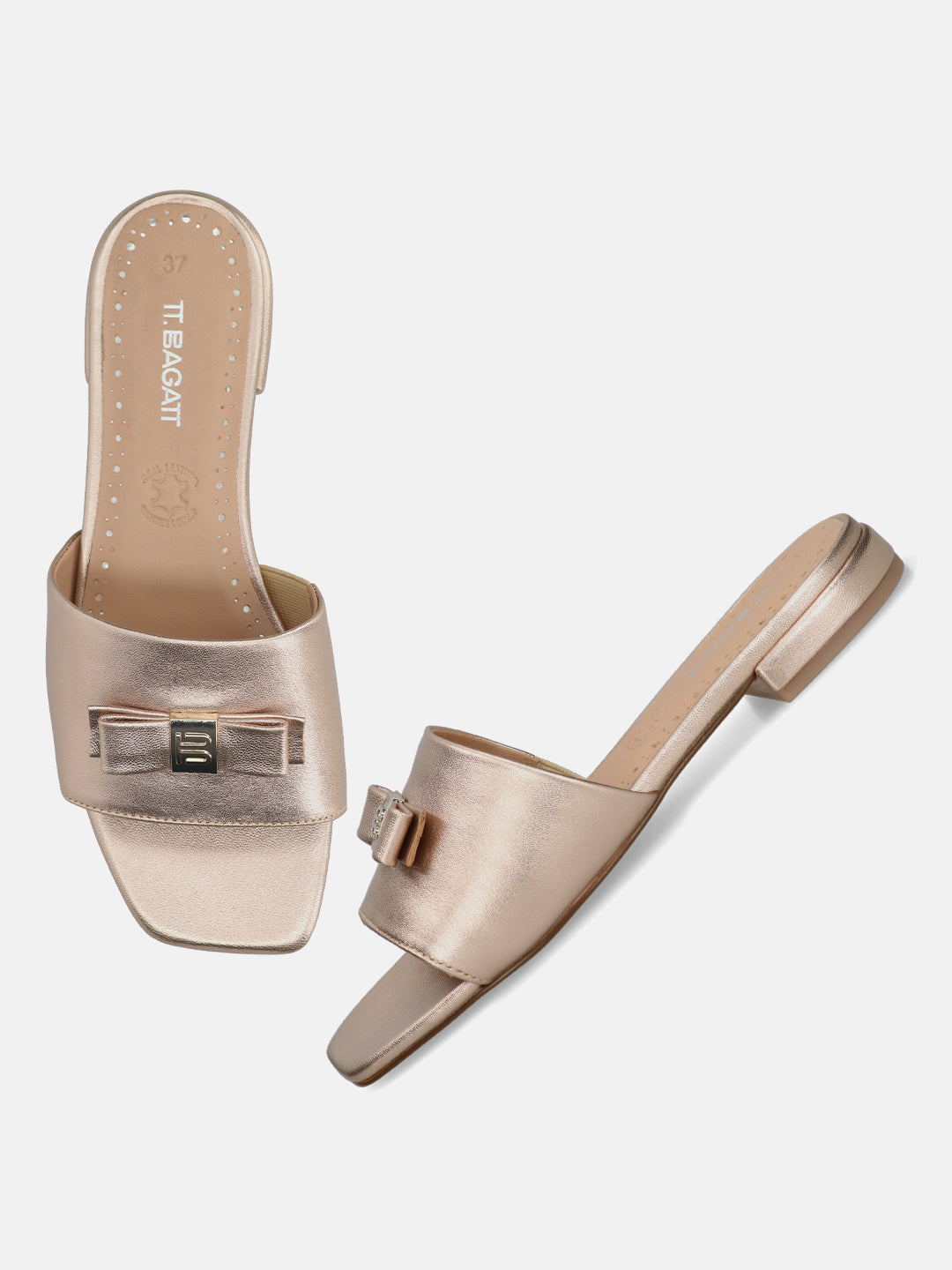 TT.BAGATT Glaze Metallics Premium Leather Mules