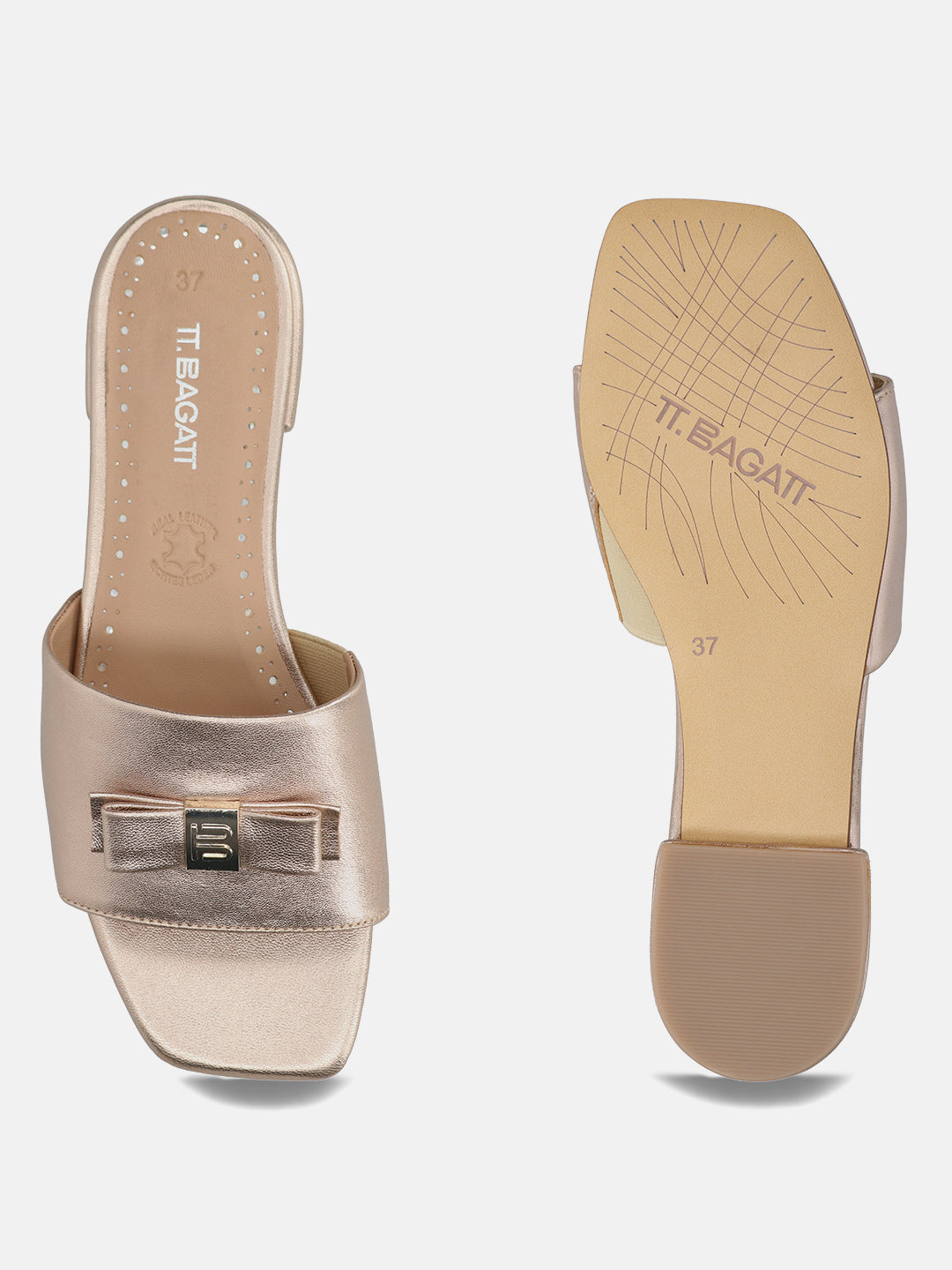 TT.BAGATT Glaze Metallics Premium Leather Mules