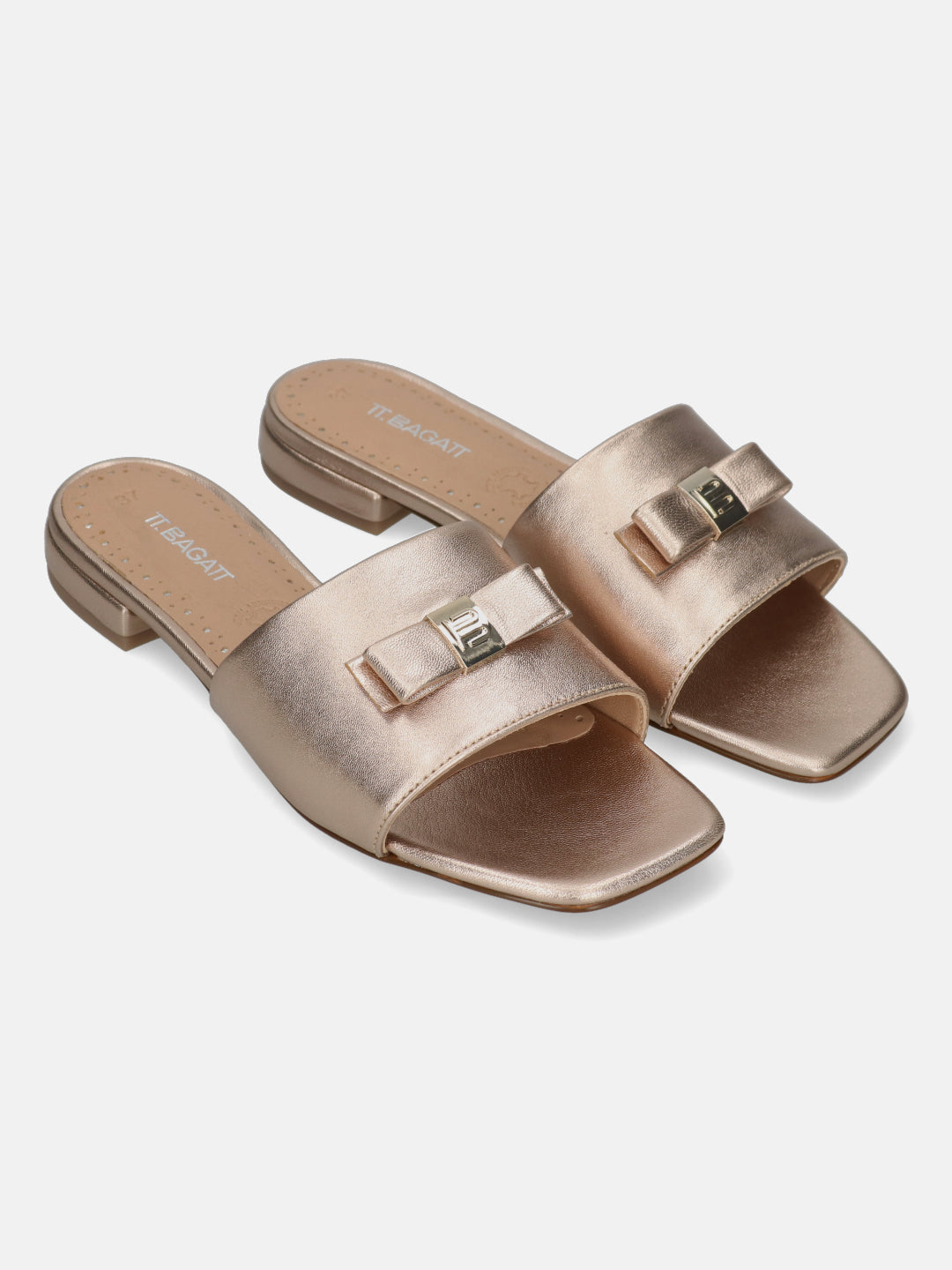 TT.BAGATT Glaze Metallics Premium Leather Mules