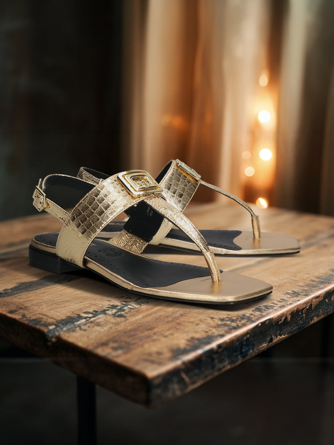 BAGATT Gold Premium Leather Sandals