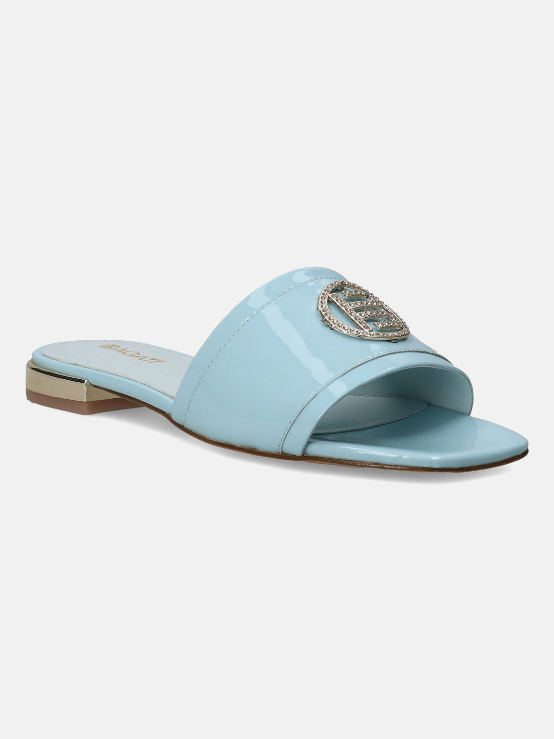 BAGATT Glaze Light Blue Premium Leather Mules