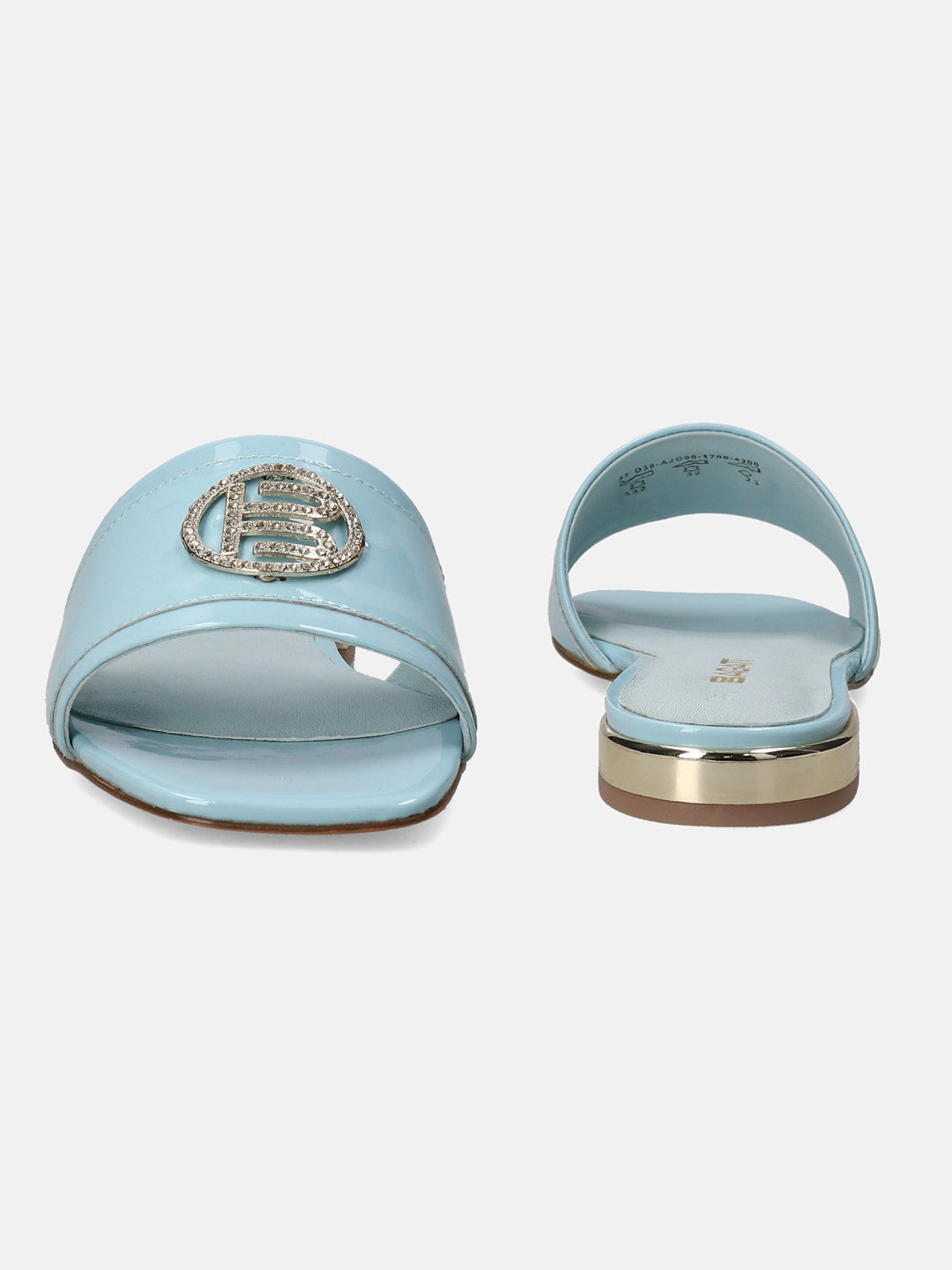 BAGATT Glaze Light Blue Premium Leather Mules
