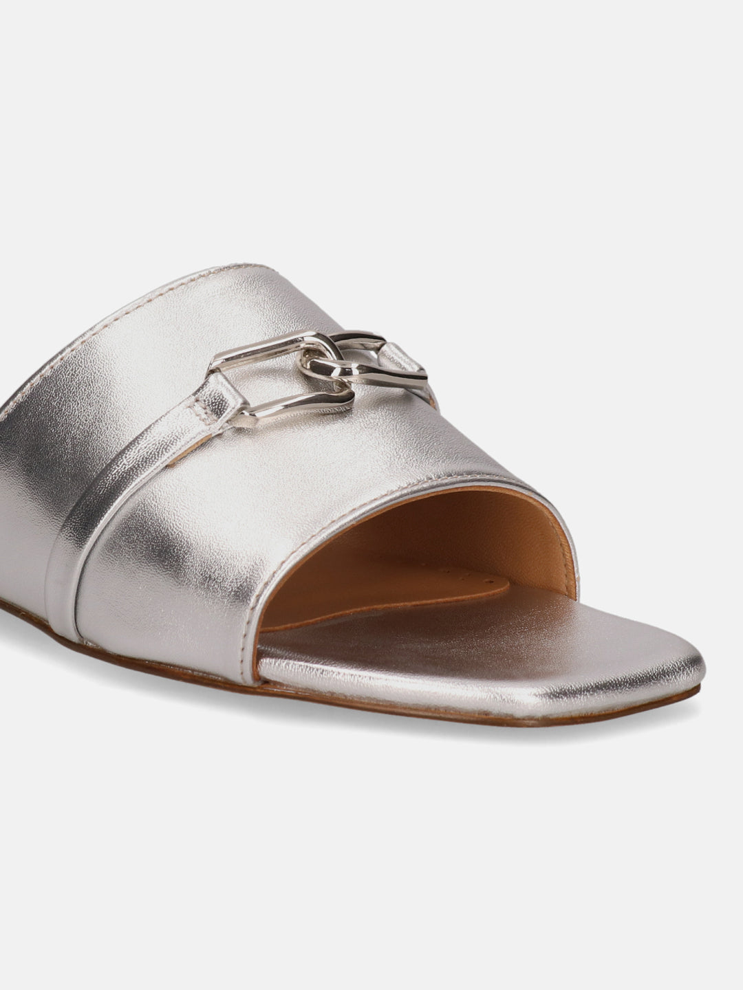 BAGATT Glaze Silver Premium Leather Flat sandals