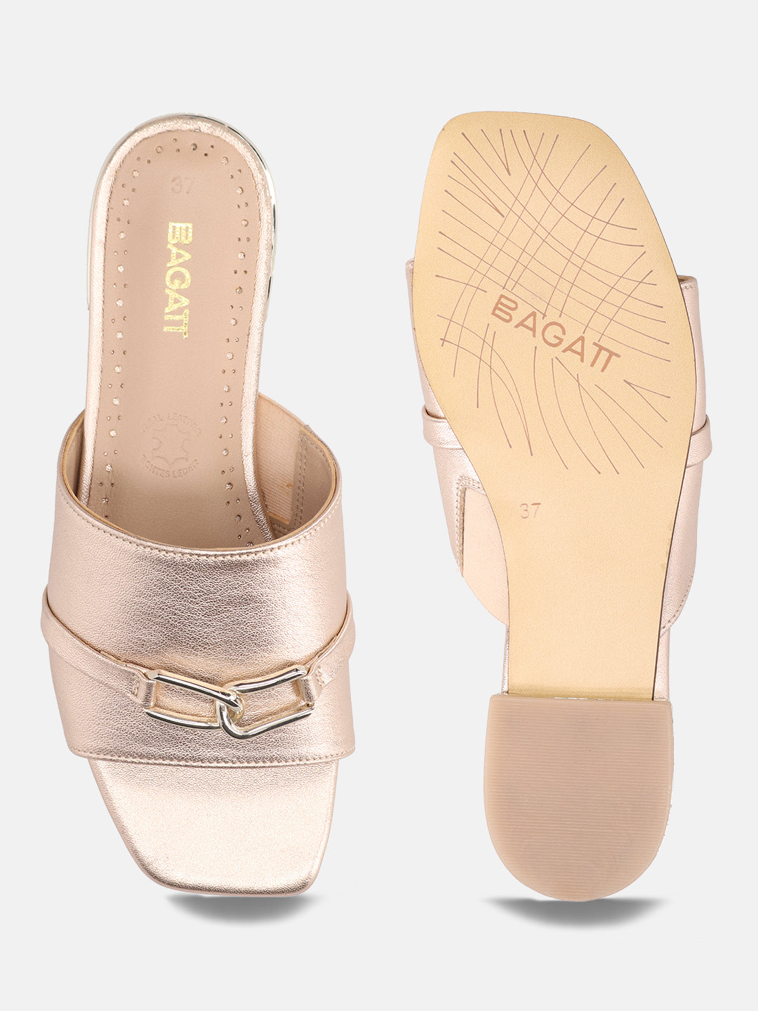 BAGATT Glaze Rose Premium Leather Flat sandals