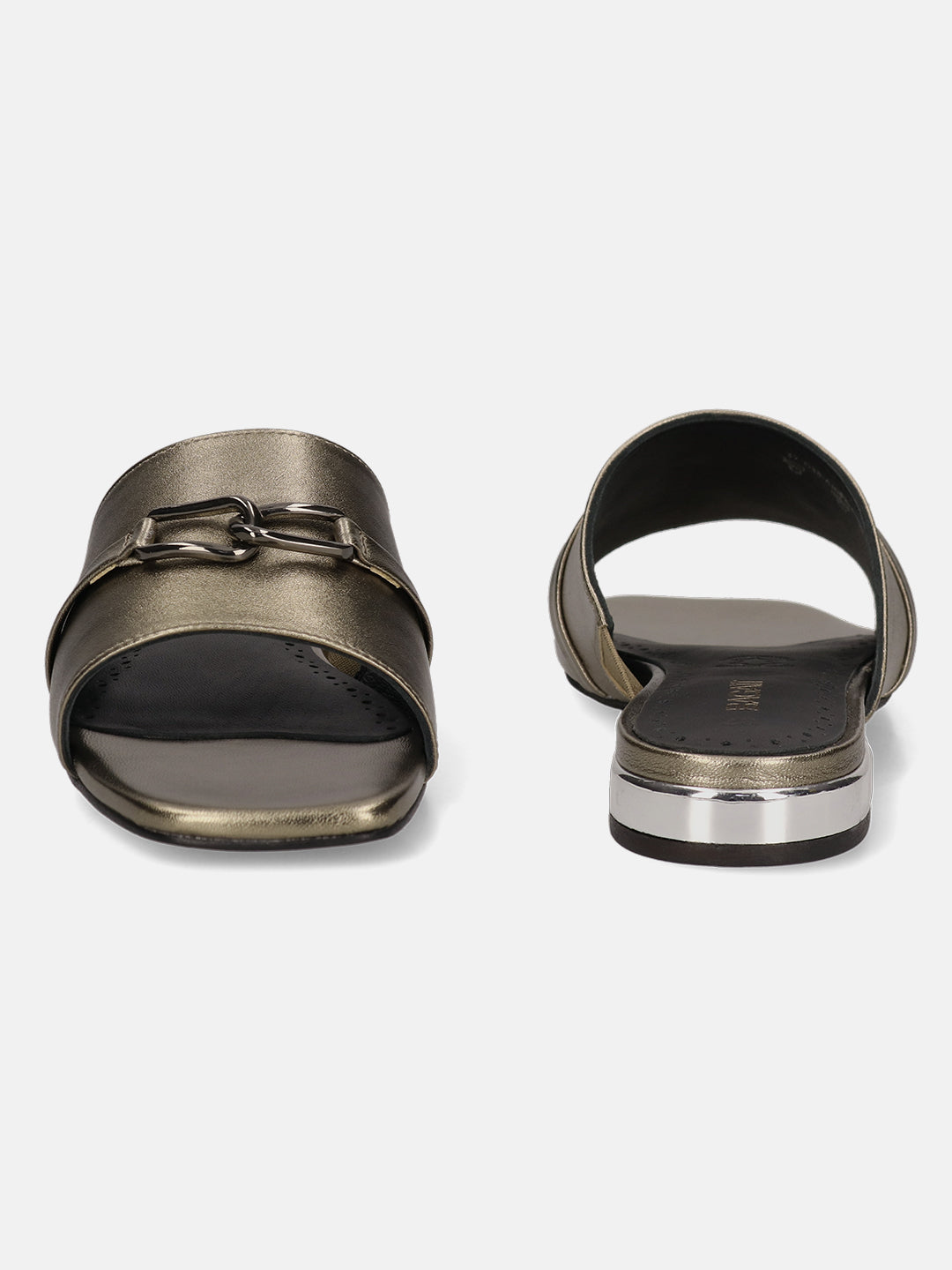BAGATT Glaze Metallics Premium Leather Flat sandals
