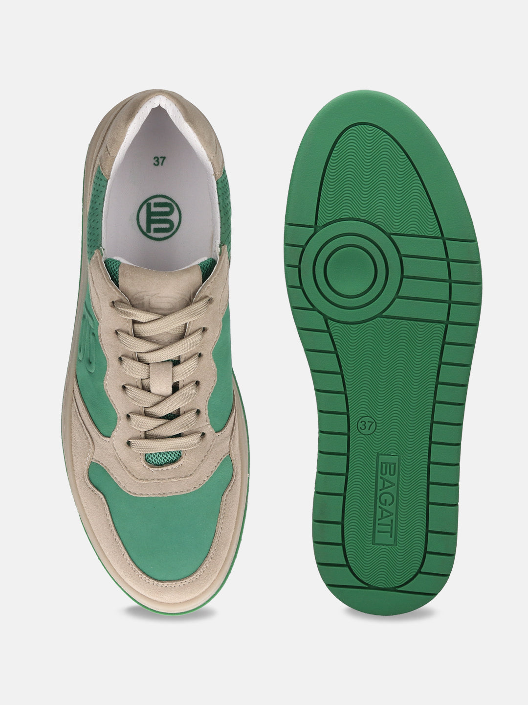 BAGATT Sting Beige Mid Top Sneakers