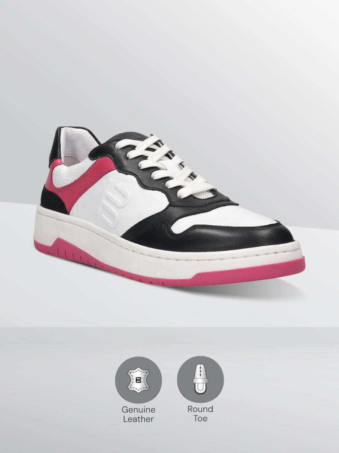 BAGATT Sting Black Premium Leather Mid Top Sneakers