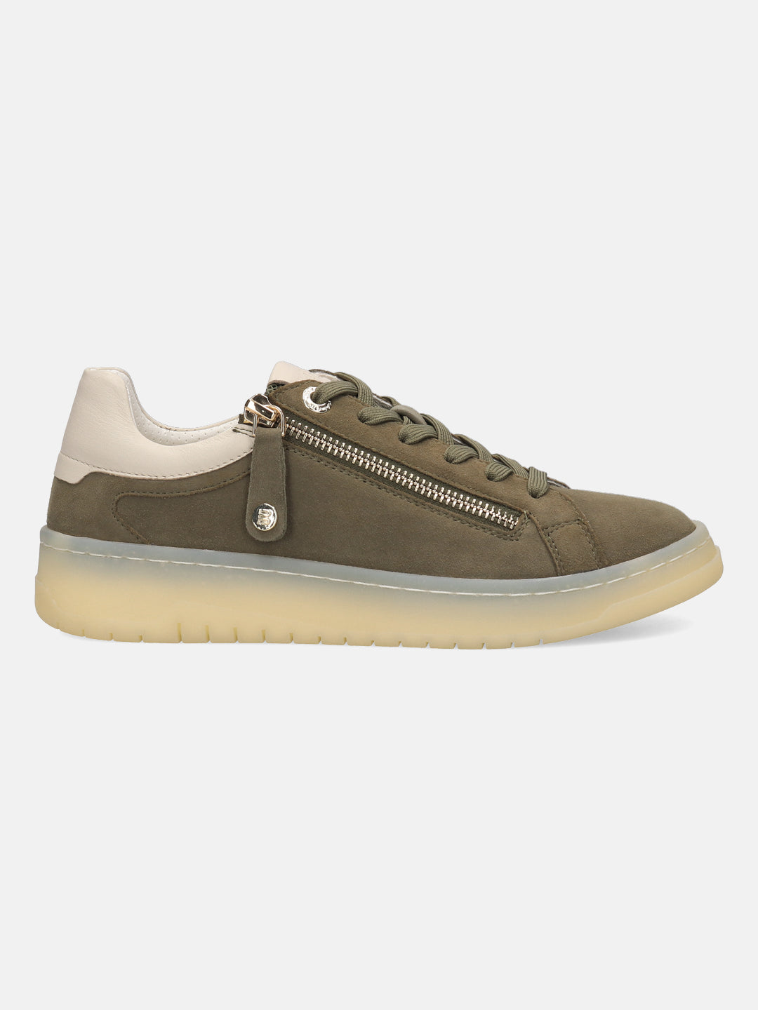 BAGATT Suede Leather Green Mid Top Sneakers