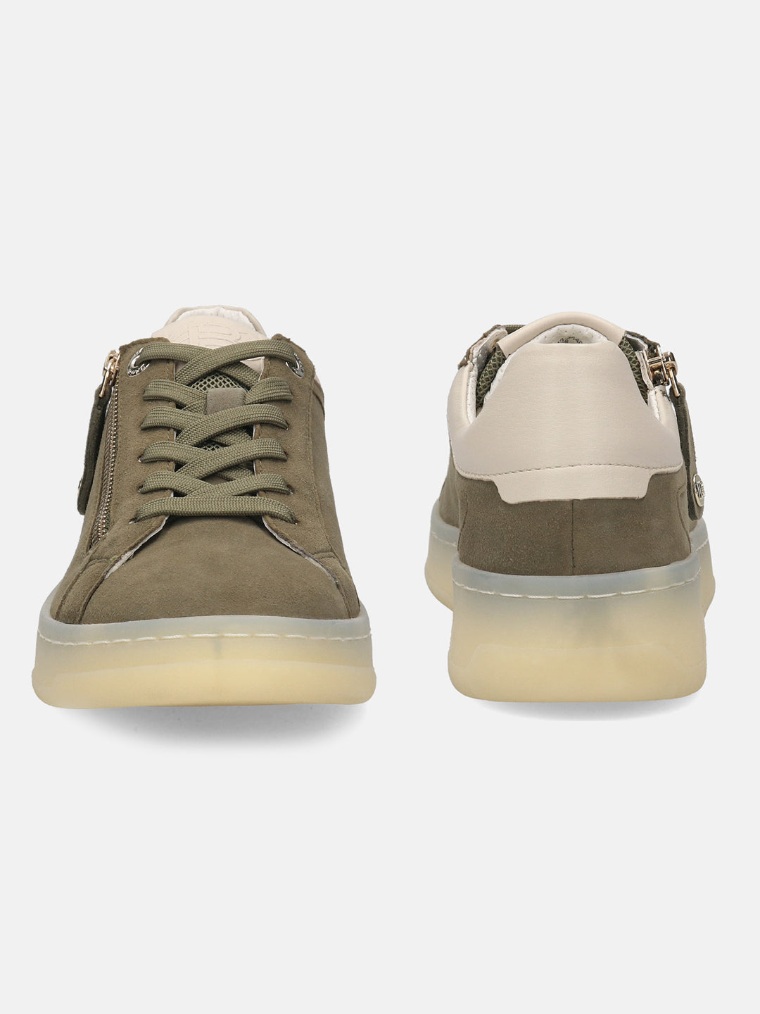 BAGATT Suede Leather Green Mid Top Sneakers