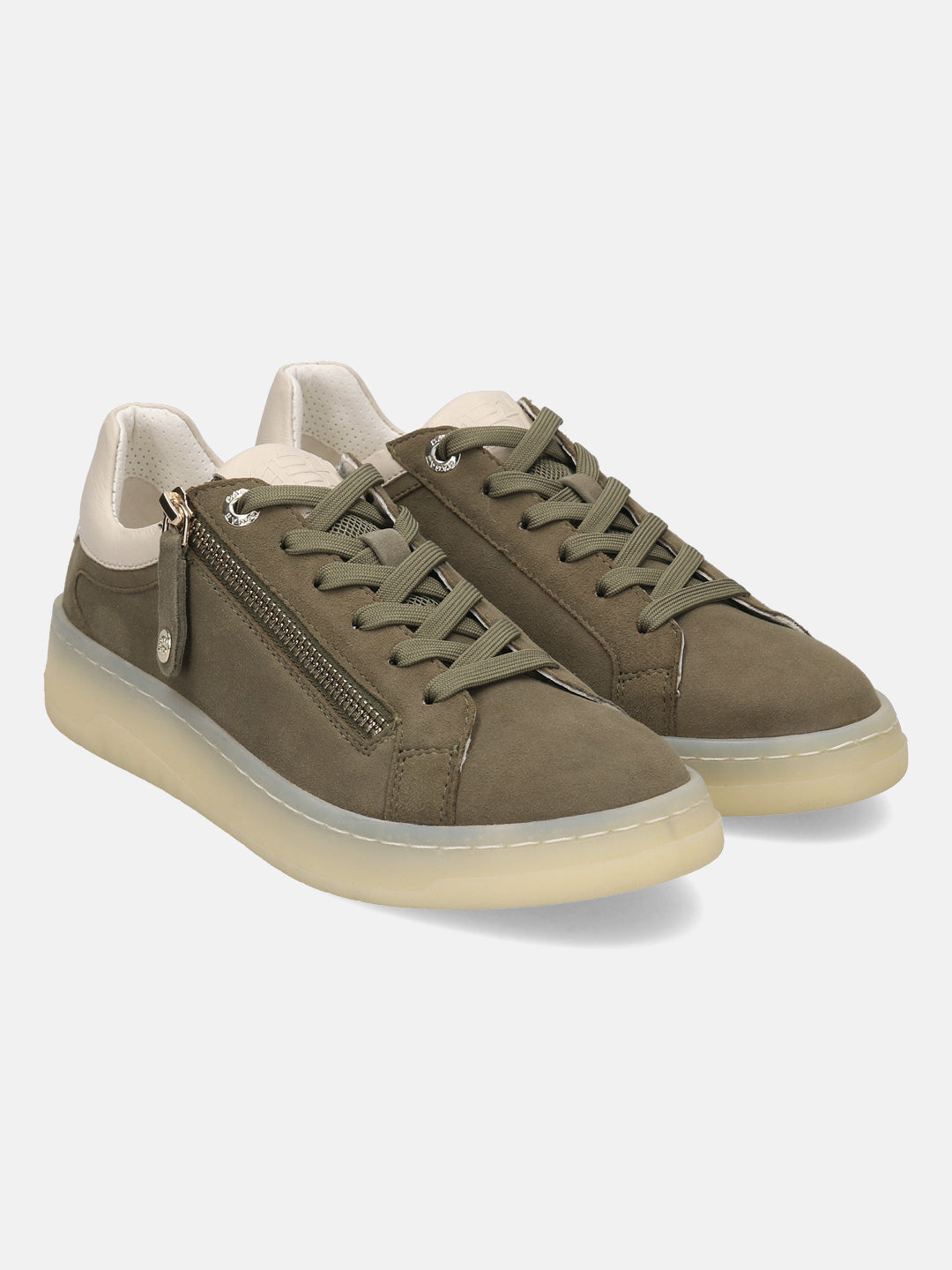 BAGATT Suede Leather Green Mid Top Sneakers