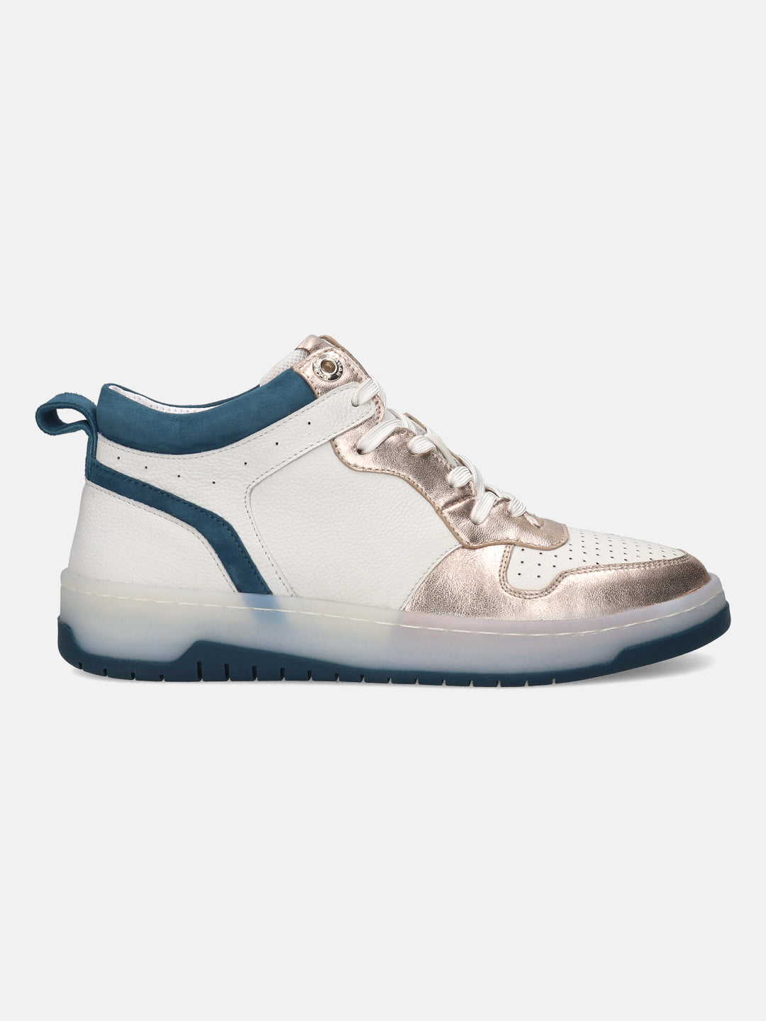 BAGATT Sting White Premium Leather High Top Sneakers