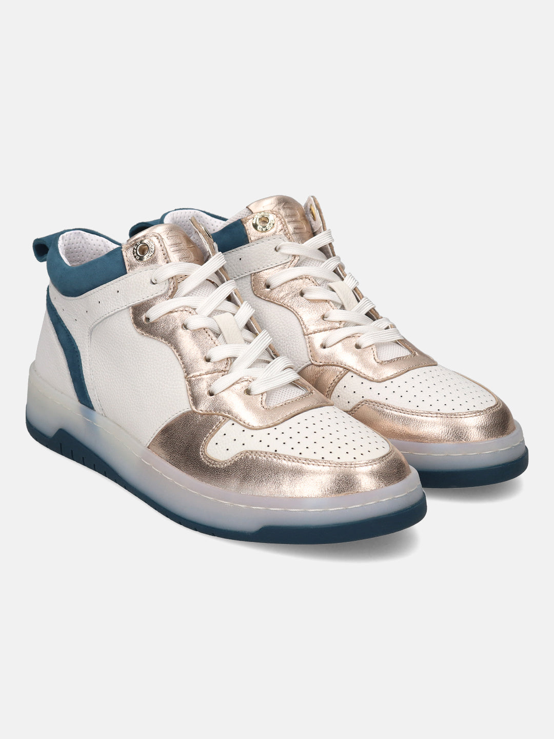 BAGATT Sting White Premium Leather High Top Sneakers